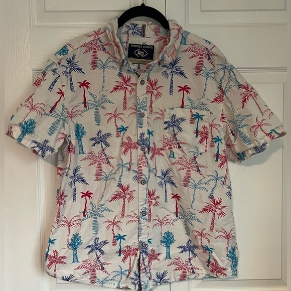 Amongst Others Short Sleeve Button Down Palm Tree Shirt - Picture 1 of 3